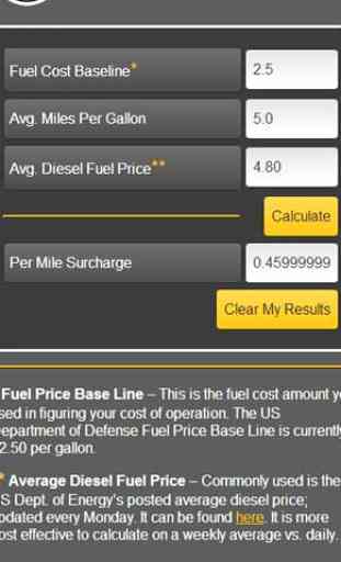 Fuel Surcharge Calculator 2