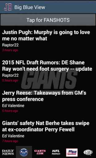 JD's New York Giants News 2