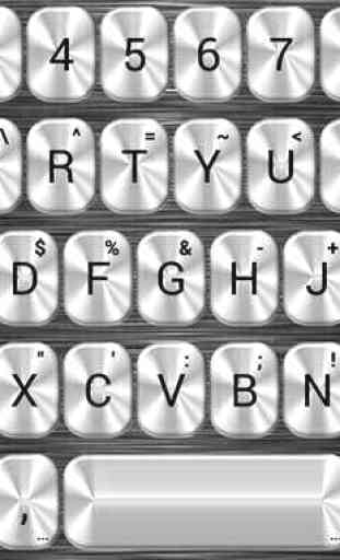 Metallic Silver Emoji Keyboard 4
