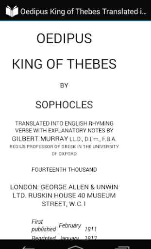 Oedipus King of Thebes 1