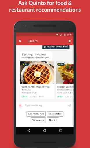 Quinto – Food Recommendations 2