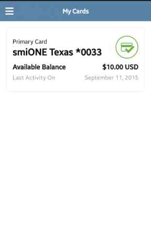 smiONE Texas Visa Prepaid Card 2