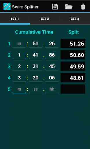 Swim Splitter Split Calculator 1