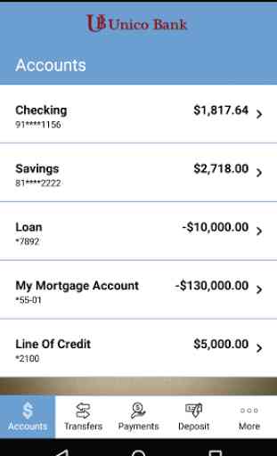 Unico Bank Mobile Banking 3