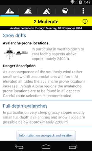 White Risk - SLF Avalanche App 2