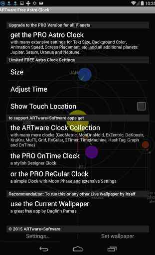 FREE Astro Clock LWP 3