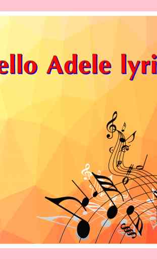 Hello Adele lyrics 1