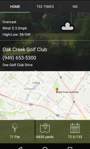 Oak Creek Golf Club Tee Times 2