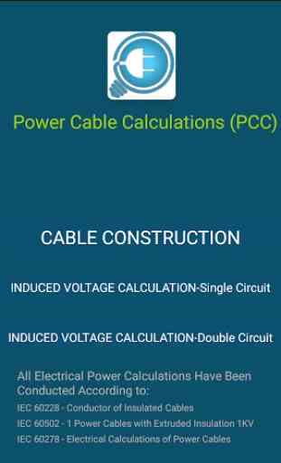 Power Cable Calculations (PCC) 1