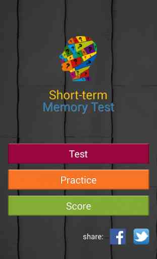 Short-Term Memory Test 1