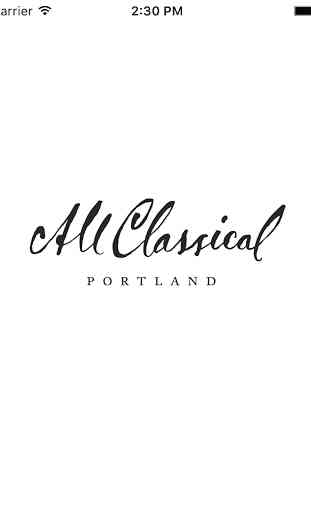 All Classical Portland App 1