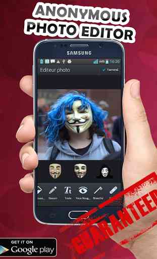 Anonymous masks photo editor 1