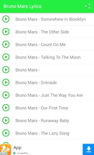 Bruno Mars 24K Magic Songs 1