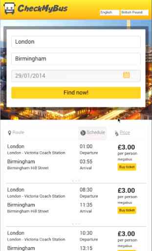 CheckMyBus Compare all Busses 2