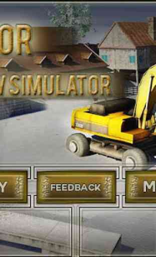 Excavator Snow Plow Simulator 1