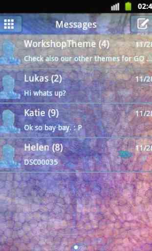 GO SMS Theme Stained NEON 1