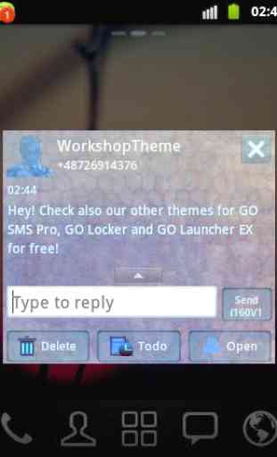 GO SMS Theme Stained NEON 4