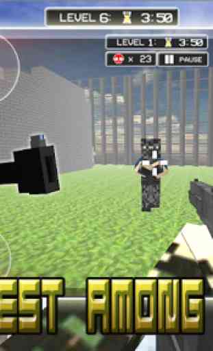 Mine Gun 3d - Cube FPS 4