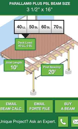 Parallam+ Deck Beam Sizer 2