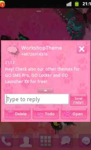 Pink 2 GO SMS PRO Theme 3