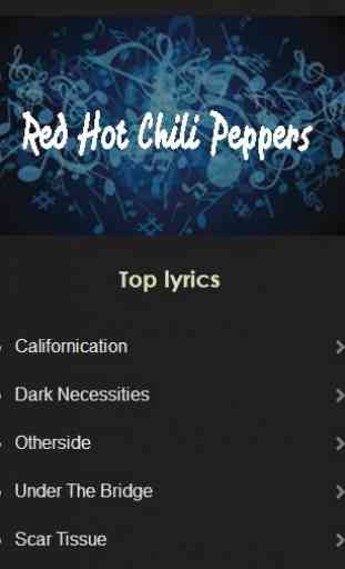 Red Hot Chili Peppers Lyrics 3