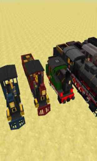 Train of Mine Block Craft 4