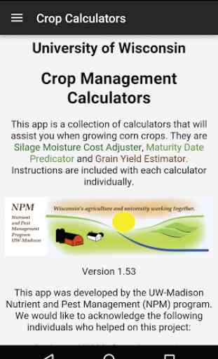 Crop Calculators 1