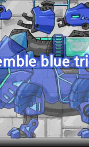 Dino Robot - Triceratops Blue 1