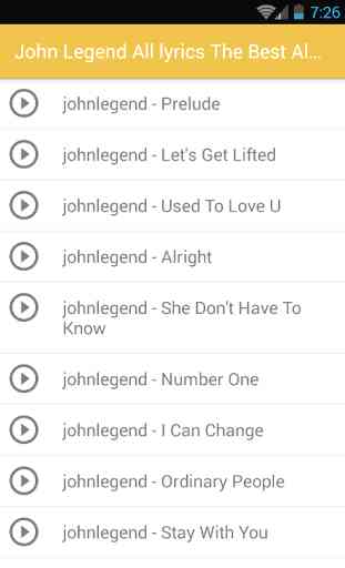 John Legend Lyrics Full Album 1