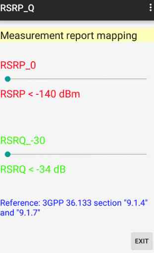 RSRP/RSRQ report mapping 1
