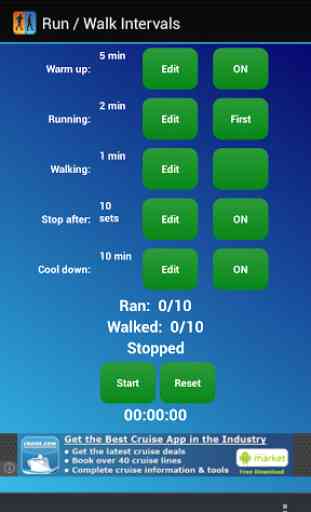 Run / Walk Intervals Timer 1