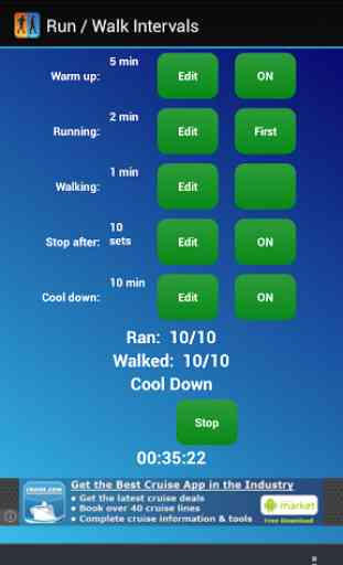 Run / Walk Intervals Timer 4