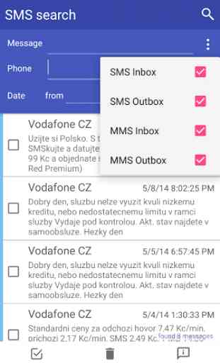 SMS & MMS Search and Delete 2