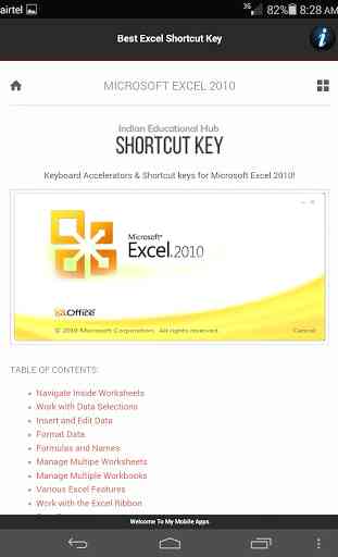 All Excel 2007-16 Shortcut Key 3