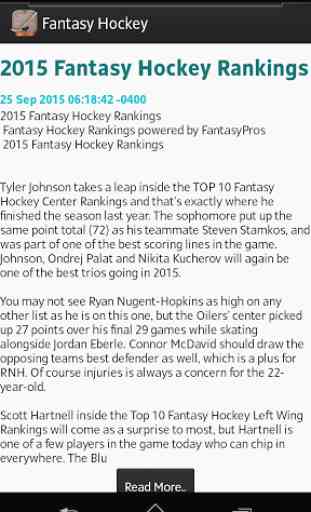 Fantasy Hockey News 2