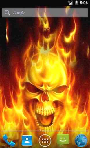 Fire Skull Live Wallpaper 1