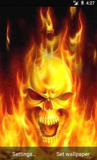 Fire Skull Live Wallpaper 2