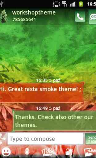 GO SMS Pro Theme Weed Ganja 1