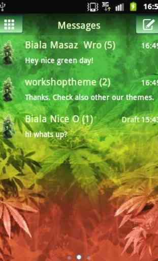 GO SMS Pro Theme Weed Ganja 2