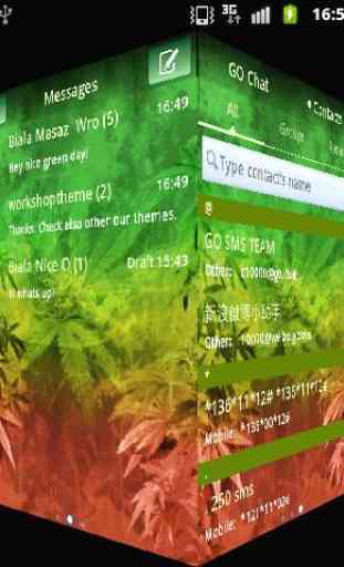 GO SMS Pro Theme Weed Ganja 4