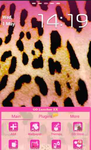 Pink Leopard GO Launcher Theme 2