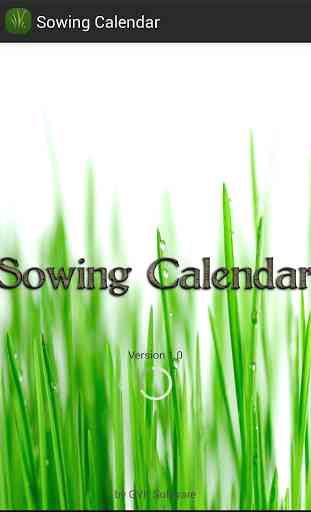 Sowing Calendar - Gardening 1