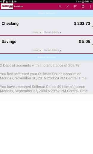 Stillman Bank Mobile Banking 4
