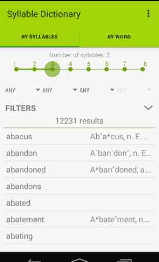 Syllable Dictionary Free 1