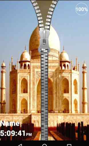 Taj Mahal Zipper Lock Screen 1