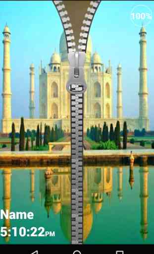 Taj Mahal Zipper Lock Screen 3