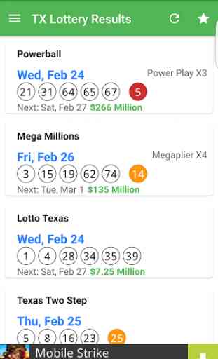 Fast Texas Lottery Results 1