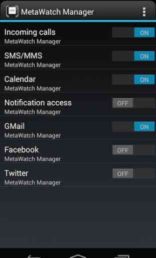 MetaWatch Manager for Android 2