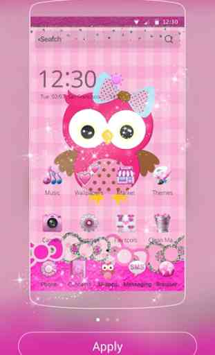 Pink Owl Theme Rosy Lace Bow 4