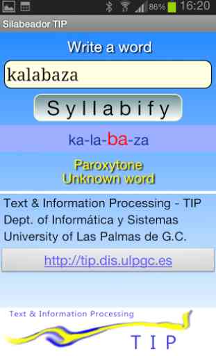 Syllabifier TIP. 2